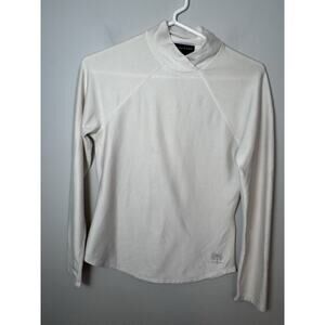 Snow Angel Mock Neck Cream Ski Base Layer Long Sleeve Top Women's Sz S